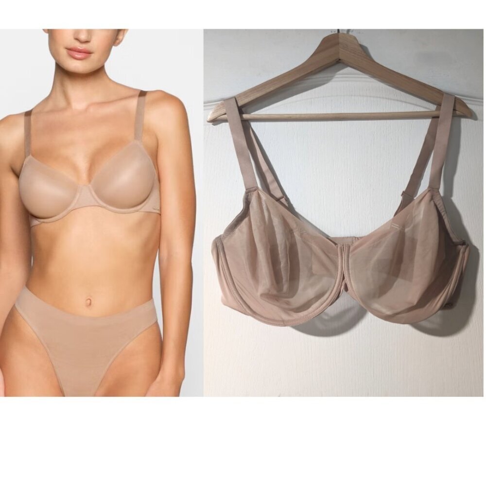SKIMS Nude Sheer Underwire Bra